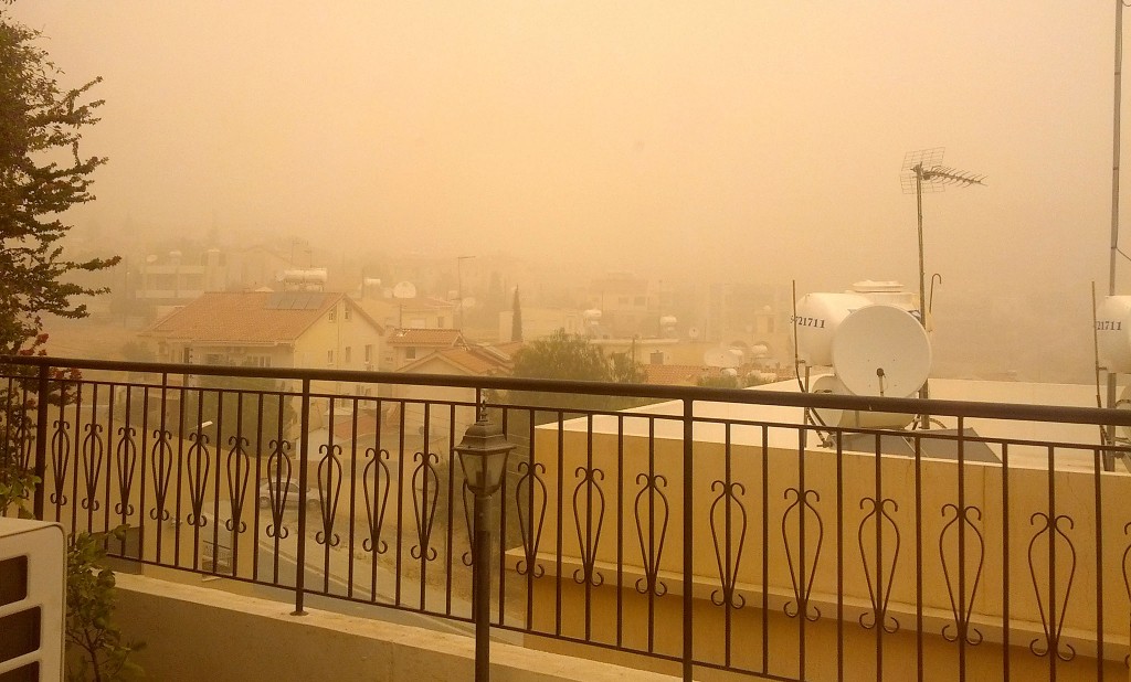 Пыльная буря в Лимассоле