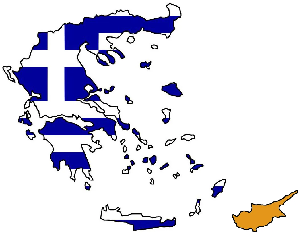 the Greek and Cypriot map the Greek and Cypriot map
