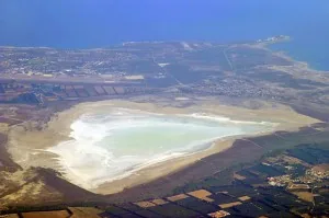 Salt lakes in Akrotiri