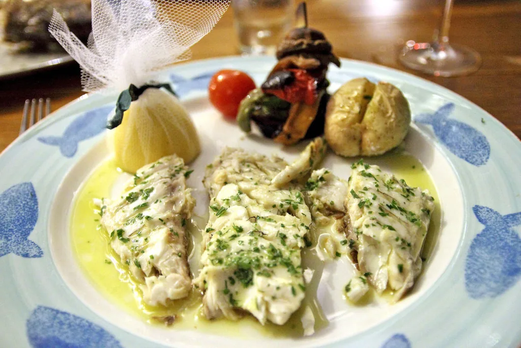 Grilled sea bream
