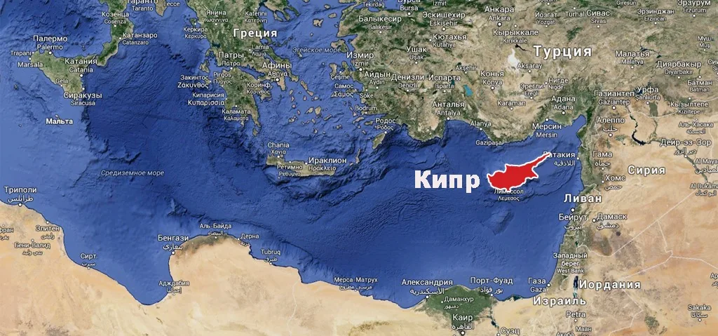 Cyprus on the world map Cyprus on the world map