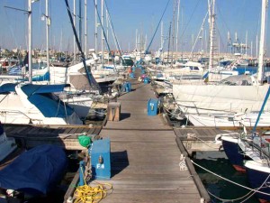 the Larnaca marina