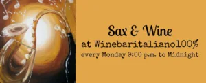 Sax & Wine — музыкальный вечер в винном баре Wine Bar Italiano 100%