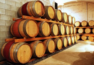 Barrels of wine