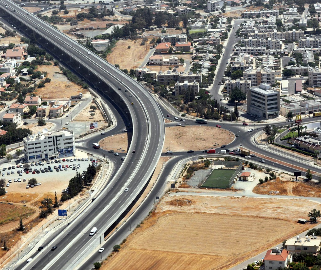 a roundabout in Cyprus