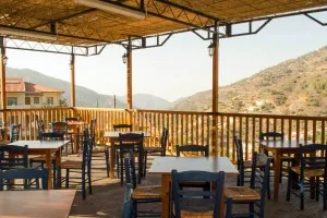 the exterior with the breathtaking views at To Palio Cinema