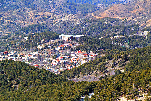 aerial view of the hotel