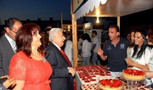 Demetris Christofias at the Strawberry Festival