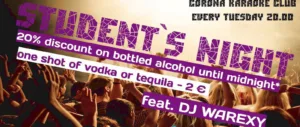 Student’s Night- party in the Karaoke-club Corona
