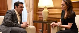 Angelina Jolie meets Alexis Tsipras in Athens