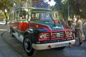 Tourist bus in Cyprus