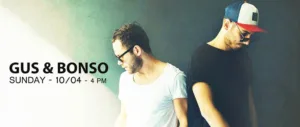 DJs Gus & Bonso in the Ammos Beach Bar