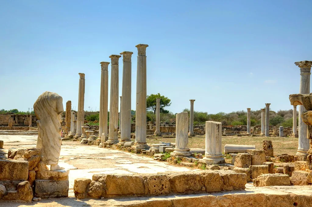 Развалины города Саламин Salamis ancient Roman site