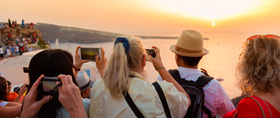 Туристы в Греции