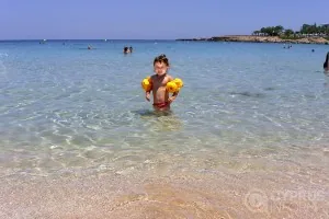 Child on Protaras beach