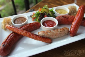 BEER & BEER — Hofbräu - Assorted sausages on the grill