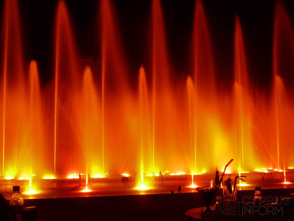 Dancing fountains in Protaras