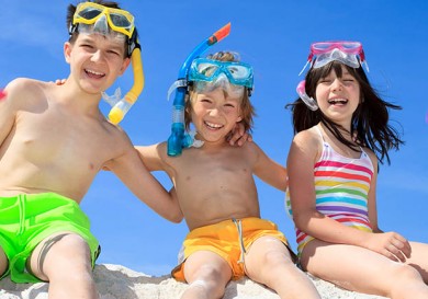 Kids at the beach