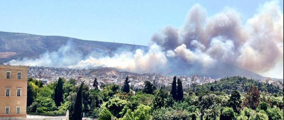 Пожар в Афинах