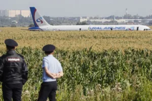 Самолет Уральских авиалиний столкнулся со стаей чаек