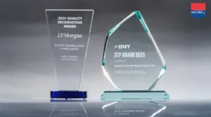 Societe Generale Bank Cyprus receives payments processing awards from J.P. Morgan and Bank of New York