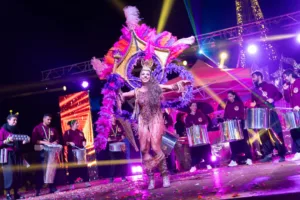 Famagusta carnival 2026 queen Adamantini Kosmas crowned in Paralimni
