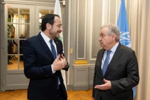 Cyprus president says developments expected soon after meeting UN chief in Brussels
