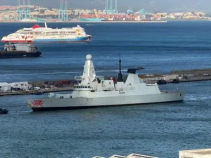 HMS Dragon reaches Gibraltar en route to Cyprus after drone strike on Akrotiri base