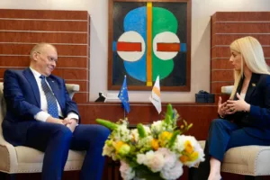 House president meets outgoing Romania ambassador to Cyprus Dan Mihalache