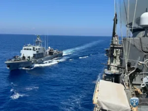 Greek frigate Elli joins Cypriot National Guard drill off Cyprus coast