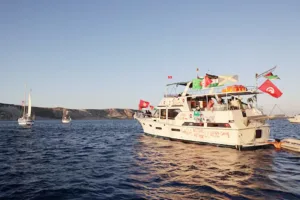 Global Sumud Flotilla says Israeli forces intercepted 10 Gaza-bound aid boats, contact lost with 23 vessels