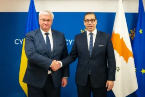 Cyprus FM backs Ukraine’s territorial integrity in Brussels meeting with Sybiha