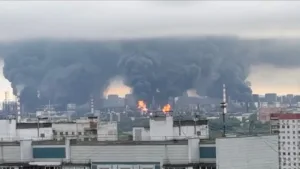 Ukrainian drones strike Moscow refinery again as Russia launches missiles at Kyiv
