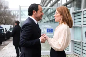 Metsola backs Cyprus reunification efforts and praises EU Council presidency role