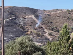 Ο επικεφαλής της Αγίας Άννας επιρρίπτει ευθύνες στο υπουργείο Άμυνας για πυρκαγιά από πεδίο βολής