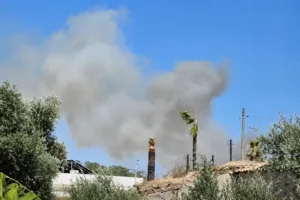 Firefighting operation underway in Pyrga area of Larnaca