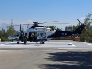 First test flight conducted at new presidential palace helipad