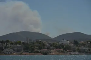Two dead as fires sweep Salamina amid strong winds