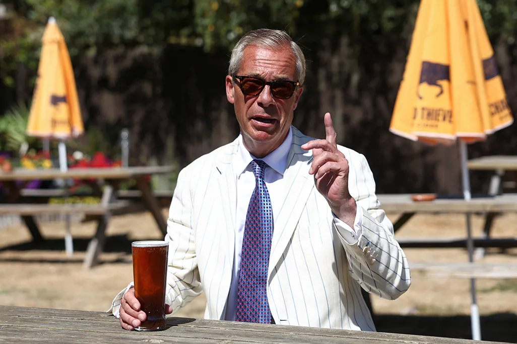 Farage wins Clacton by-election as Count Binface takes more than a quarter of vote