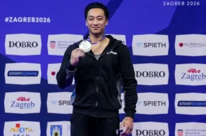 Мариос Георгиу завоевал серебро на перекладине на чемпионате Европы в Загребе