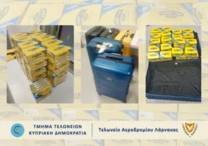 Five British nationals remanded after tobacco seizure at Larnaca Airport