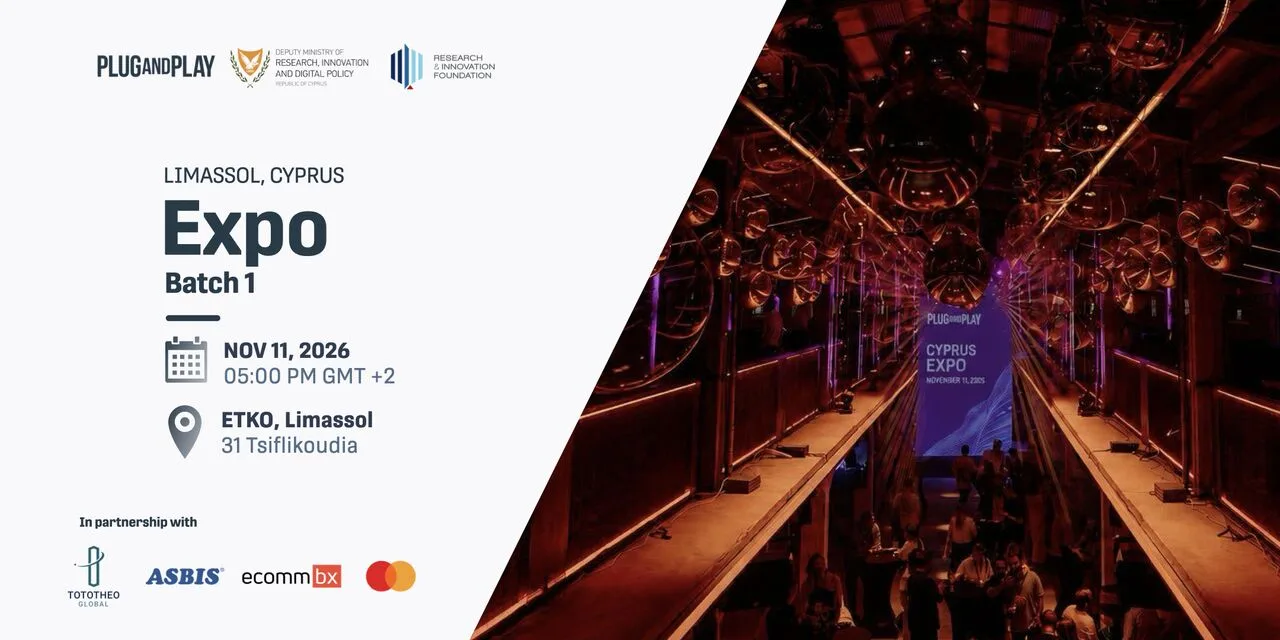 Plug and Play Cyprus проведёт первую выставку инноваций в Лимассоле