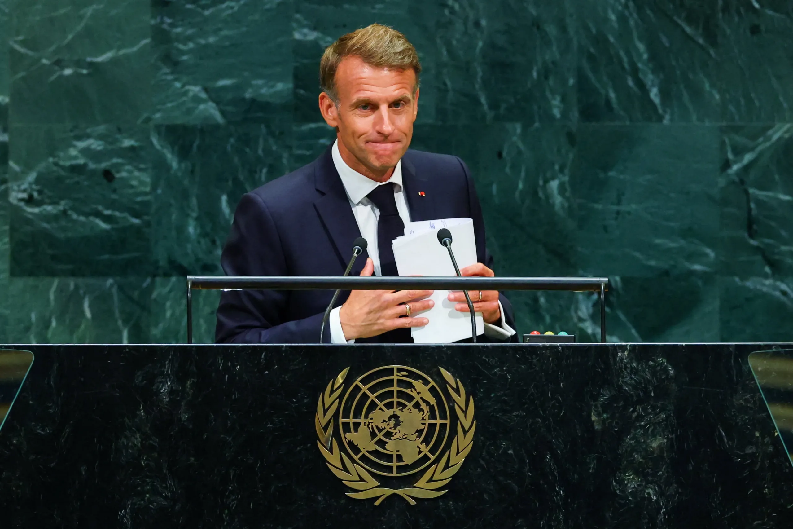 Macron urges action on Gaza and backs two-state solution at UN