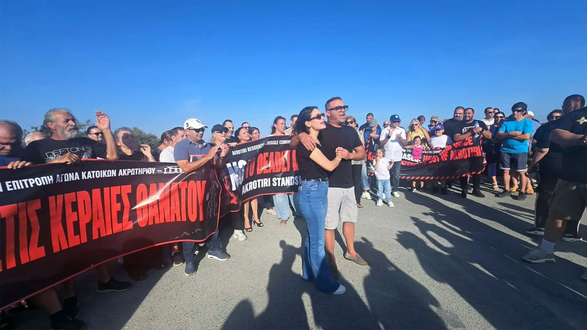 Akrotiri residents protest planned British bases antennae near salt lake