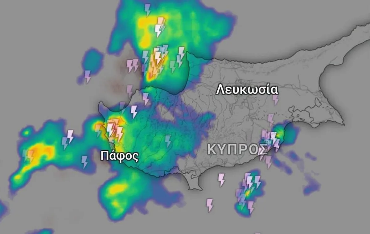 Yellow weather warning issued as storms and heavy rain hit Cyprus
