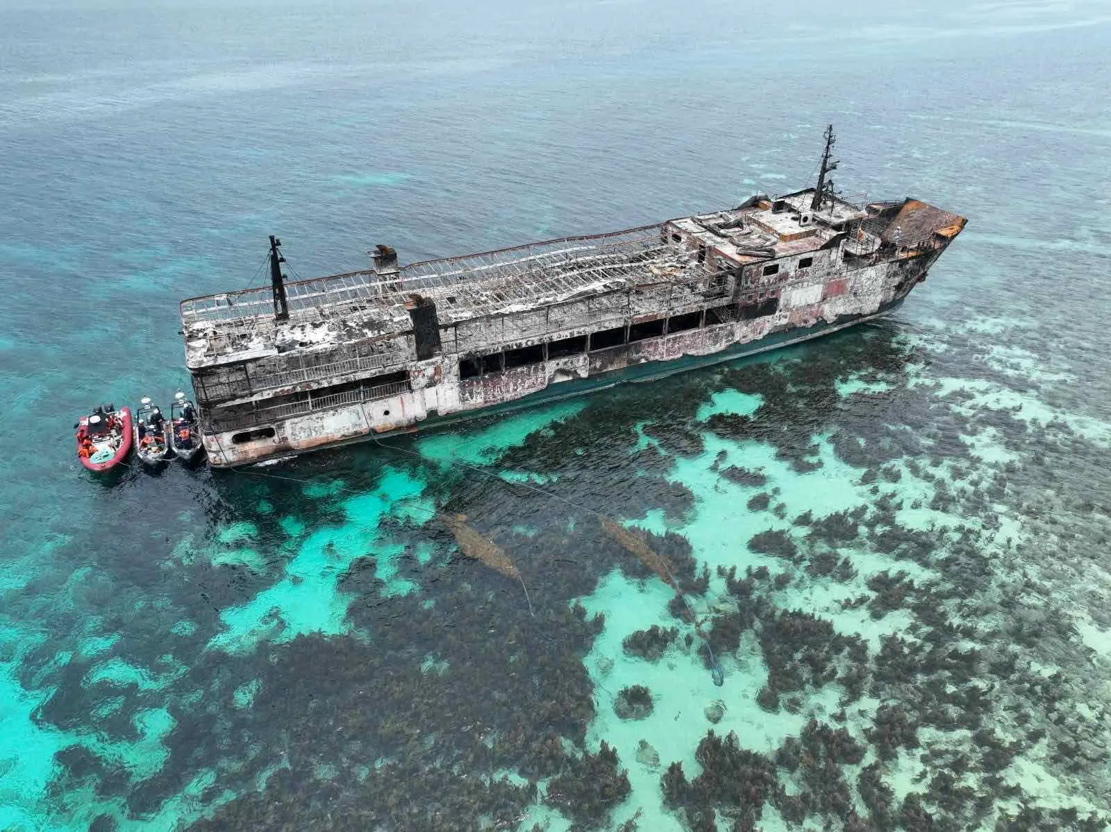 Five dead and 84 missing after ferry fire in the Philippines
