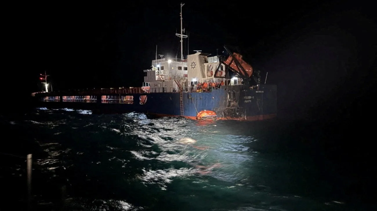 Eight crew missing after two tankers catch fire in Romanian waters