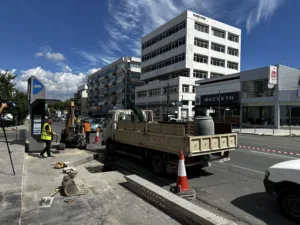 Stormwater culvert repairs begin on Digeni Akrita Avenue in Nicosia