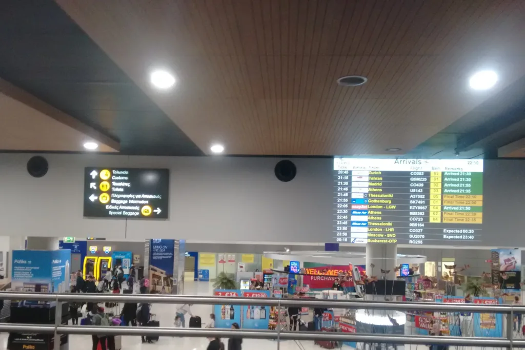 Cyprus Airport Arrivals: Passport Control, Kiosks and Customs
