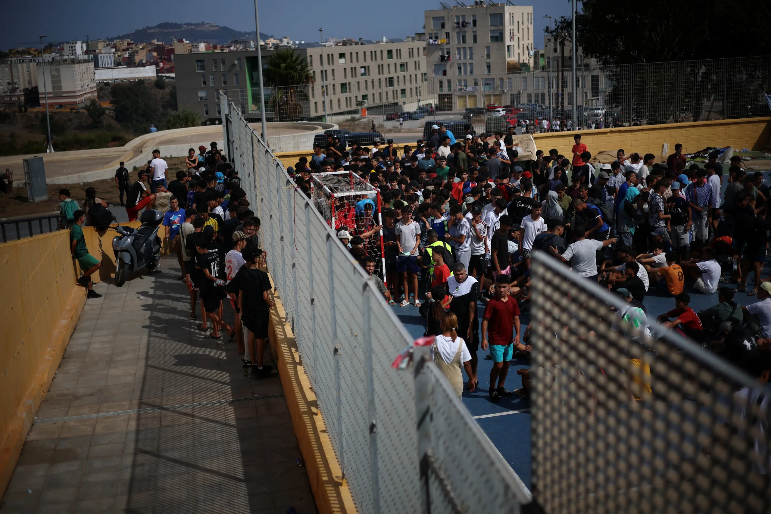 Spanish police clear migrant camp on Ceuta beach